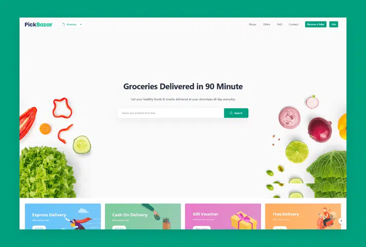 PickBazar - React Ecommerce Template with React Hooks, Next JS, GraphQL & REST API