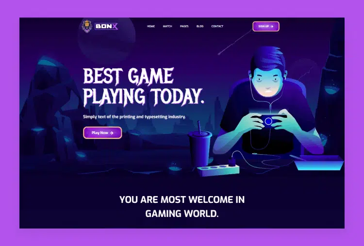 Bonx - React JS Gaming Website Template with Gatsby