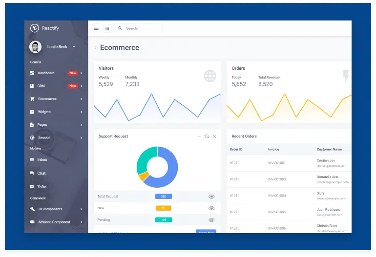 Reactify - React Redux Material BootStrap Laravel Admin Template