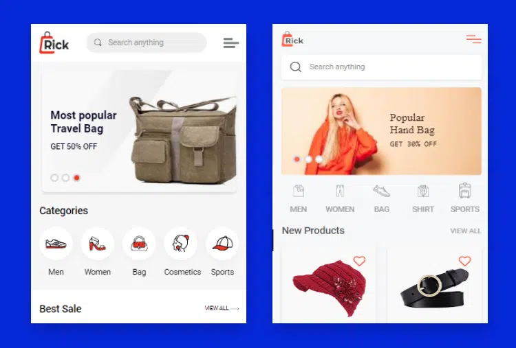 Rick – Mobile eCommerce HTML Template