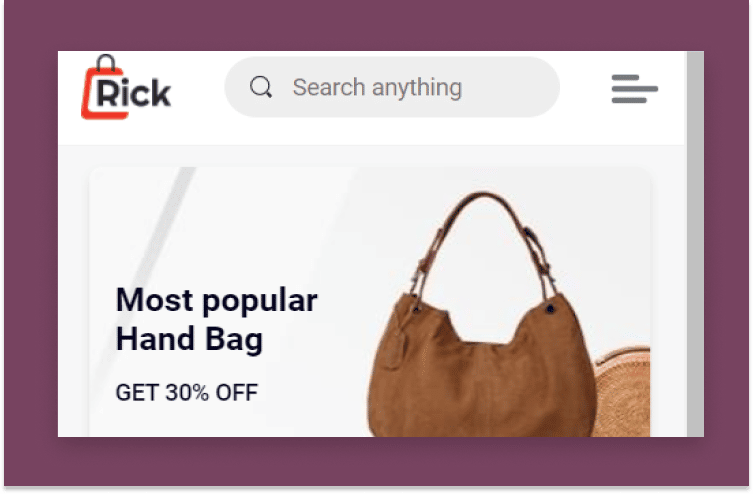 Rick – React JS Mobile eCommerce Template