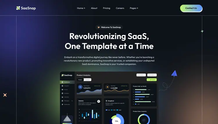 SaaSnap - SaaS Website Template