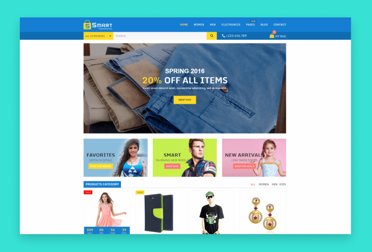 SMART – Fashion Store, Furniture Store & Shoes Store HTML Template