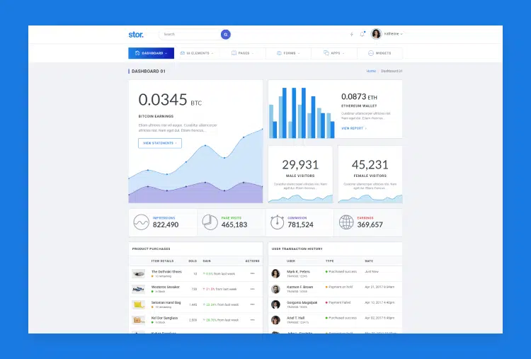 Stor - React Admin Dashboard Template