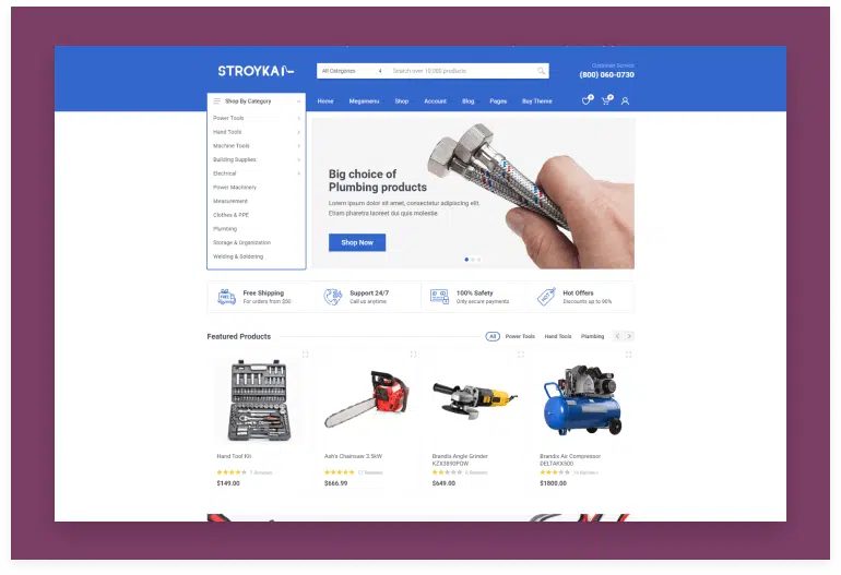 Stroyka - Tools Store React eCommerce Template
