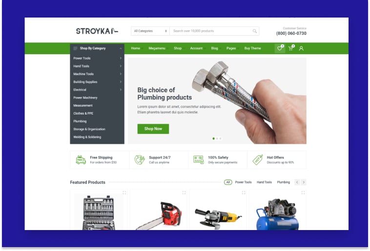 Stroyka - Tools Store React eCommerce Template