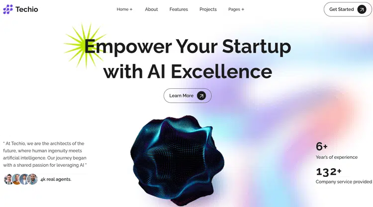 Techio - Startup Website Template