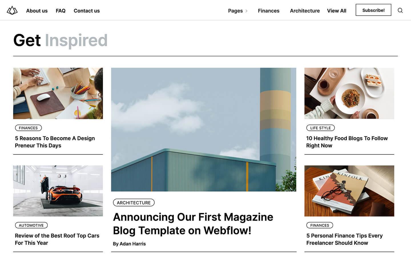 Thesis - Magazine Webflow Template