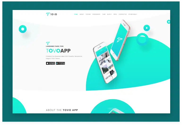 Tovo - React App Landing Page