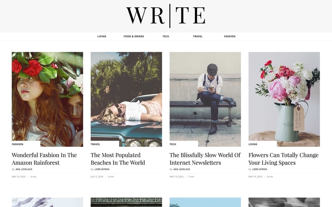 Write - Magazine Website Template
