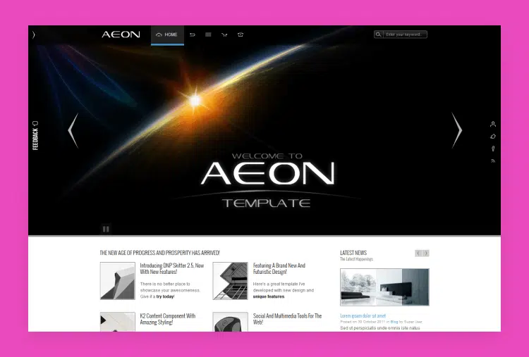 AEON Futuristic Template for Joomla!