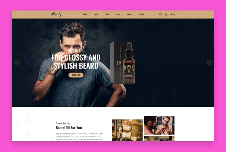 Bardy - Beard Oil eCommerce HTML Template