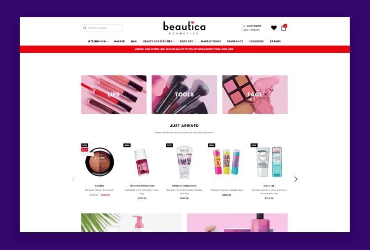 Beautica – Premium Responsive Bigcommerce Template