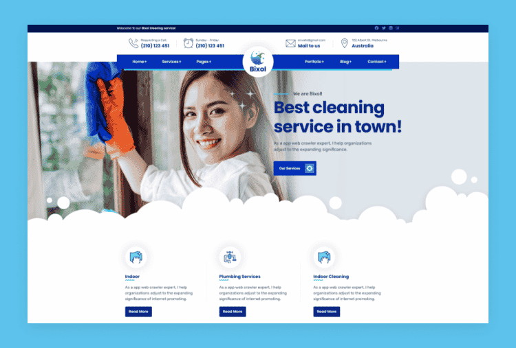 Bixol - Cleaning Services HTML Template