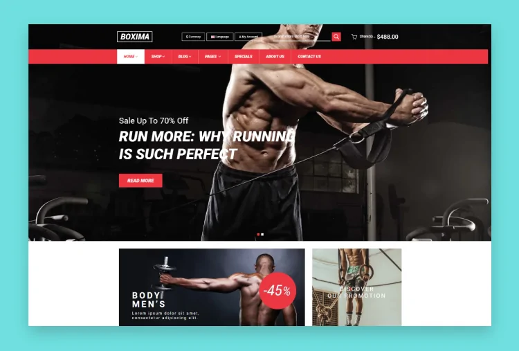 Boxima - Gym Fitness Equipment Store HTML Template 