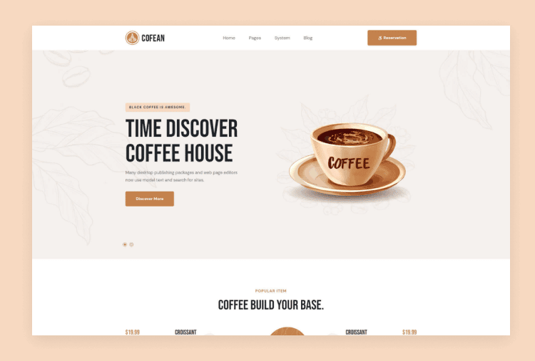 Cofean- Coffee HubSpot Theme