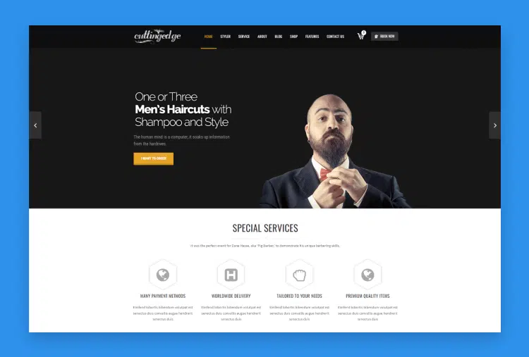 Cutting Edge - Barber Html Template