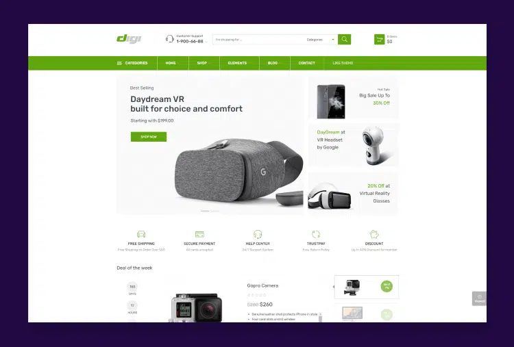 Digi – Electronics WooCommerce Theme (Promotion Gift Feature)