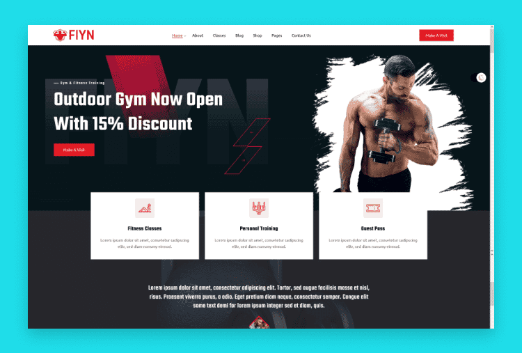  Fiyn - Gym & Fitness Club HTML Template 