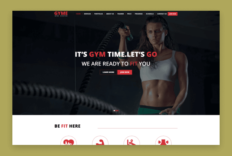 GYME | One Page Responsive HTML5 Gym Template 