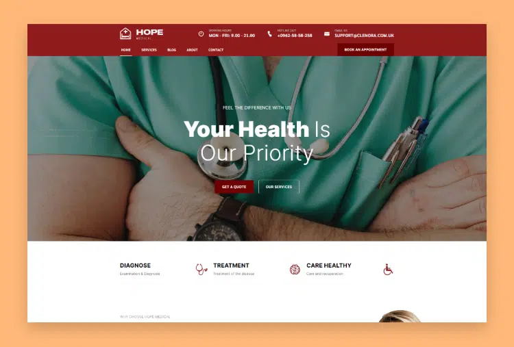 Hope - Health & Medical HTML5 Template