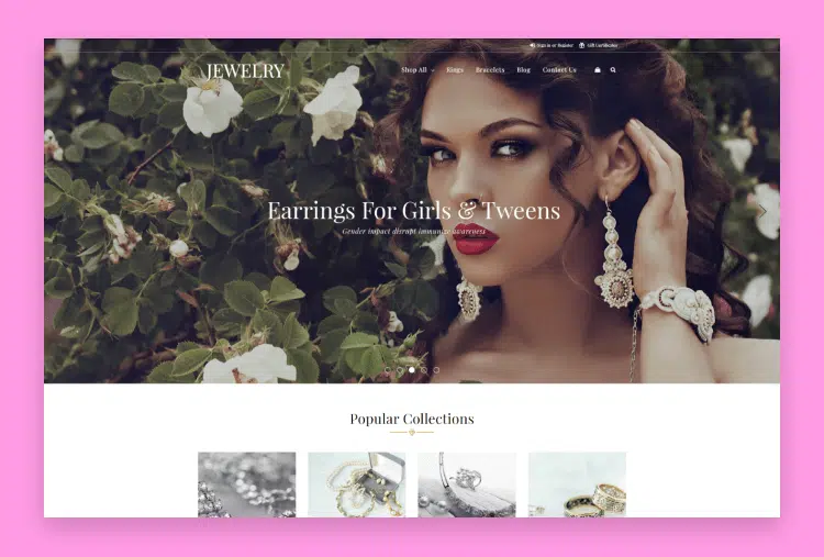Jewelry Responsive Parallax BigCommerce Theme – Stencil Framework