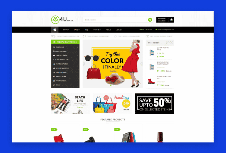 M4U - Multi Store Responsive Shopify Theme 