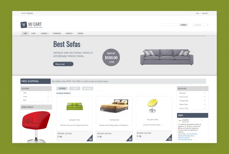 Mj Cart - Responsive Virtuemart Template