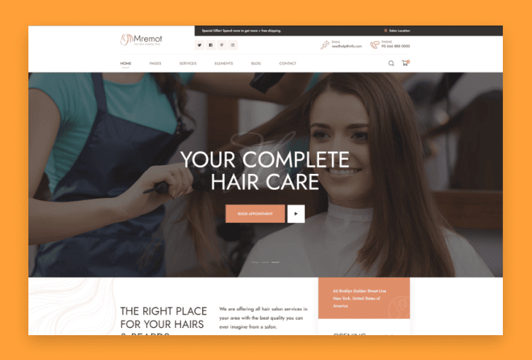 Mremot - Hair Salon & Barber Shops HTML Template