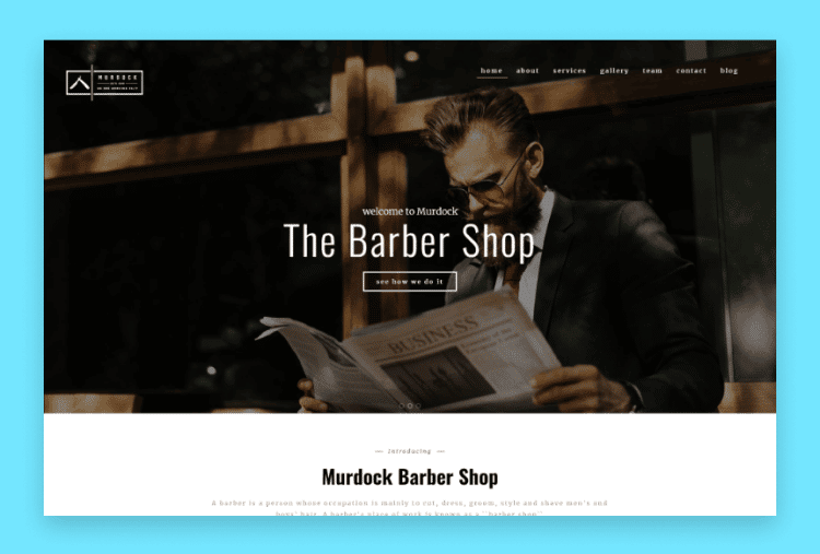 Murdock - Barbershop & Hair Salon HTML Template