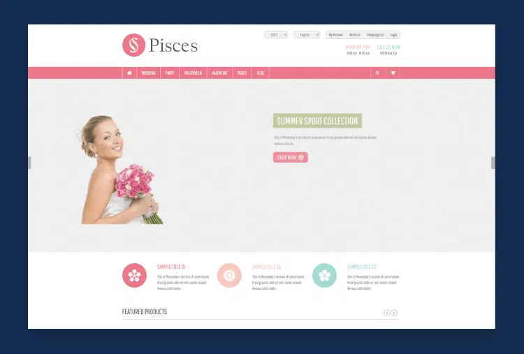 Pisces - Furniture Flower Store HTML Template
