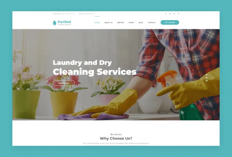Purified - Cleaning Service Agency HTML Template