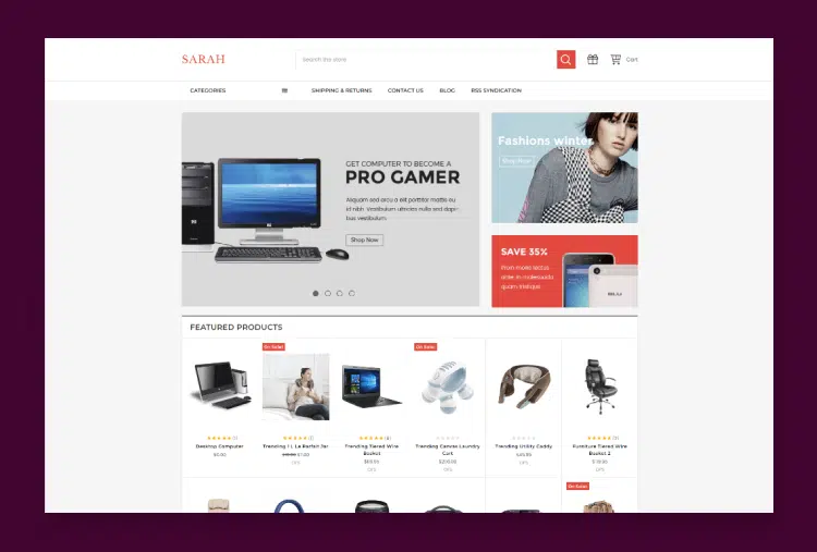 SarahMarket – Large Store Grocery Responsive BigCommerce Theme