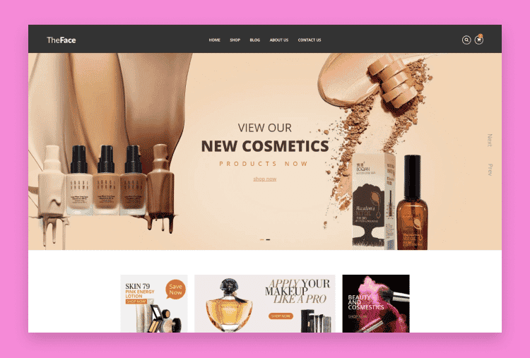 TheFace - Beauty Cosmetics Store HTML Template 
