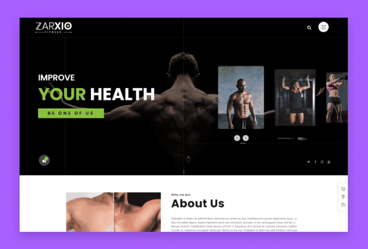 Zarxio Fitness and Gym HTML Template