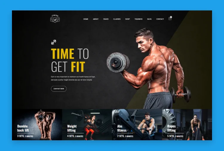 Zymzoo - Gym & Fitness Centre Bootstrap 5 Template 