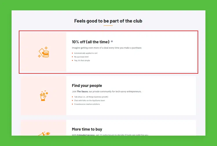 10% off AppSumo Purchases