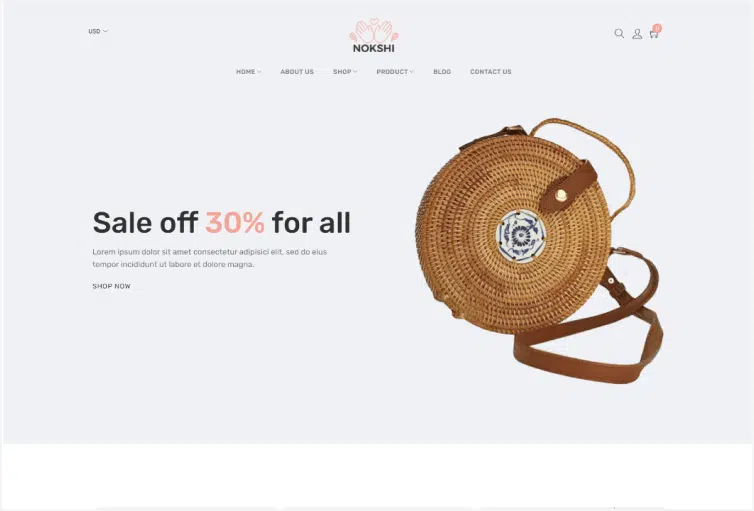 Handmade Craft Responsive Shopify Theme Nokshi