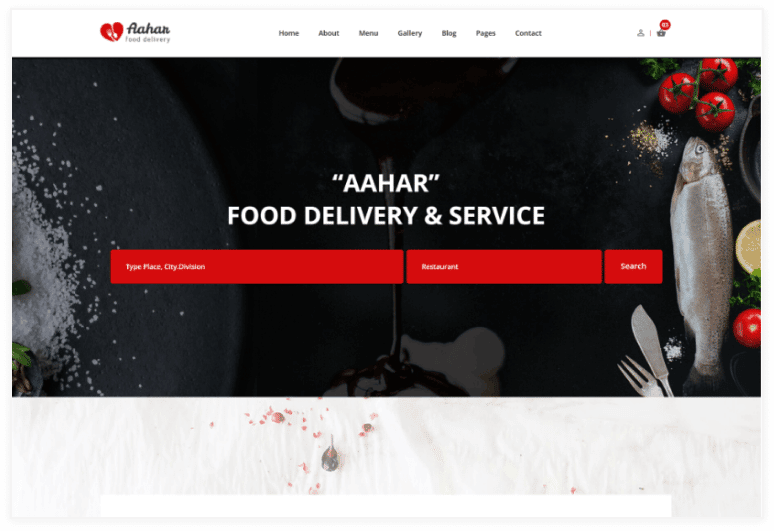 Aahar - Food Delivery Service Bootstrap4 Template