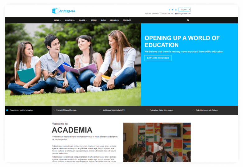 Academia - Education HTML Template