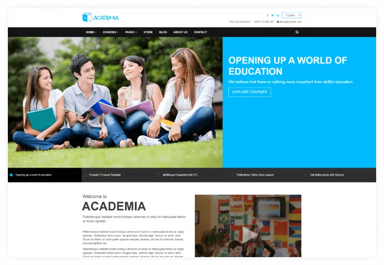 Academia - Education HTML Template