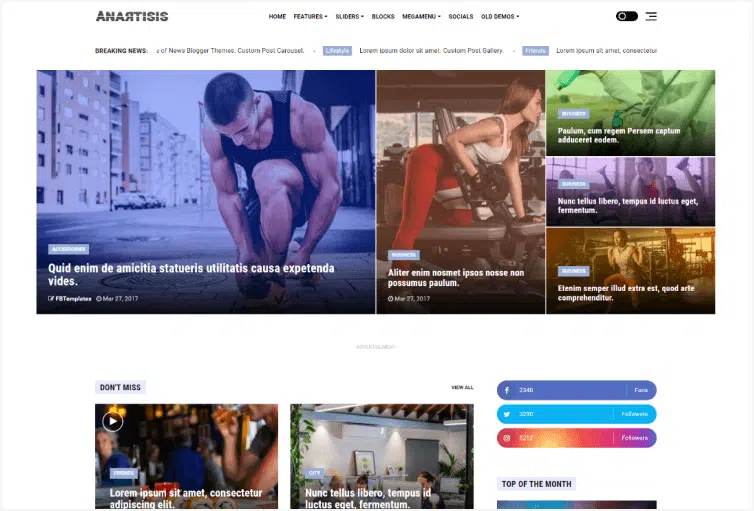 Anartisis – News & Magazine Blogger Theme