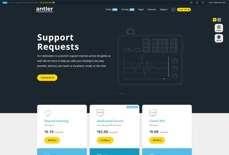 Antler - Hosting Provider & WHMCS Template