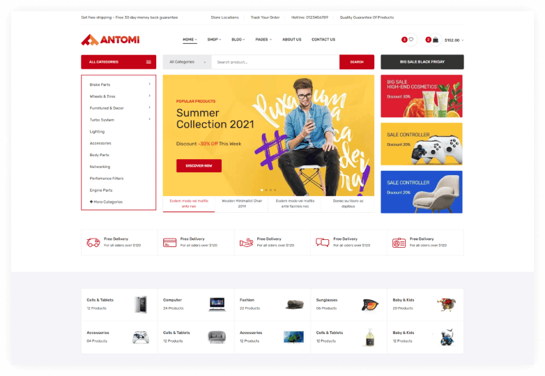 Antomi - Electronics eCommerce HTML Template