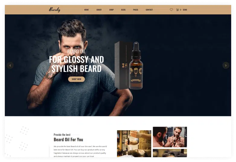 Bardy - Beard Oil Shopify Theme