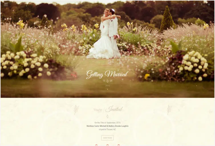 Best Day – Responsive One-Page Wedding Template