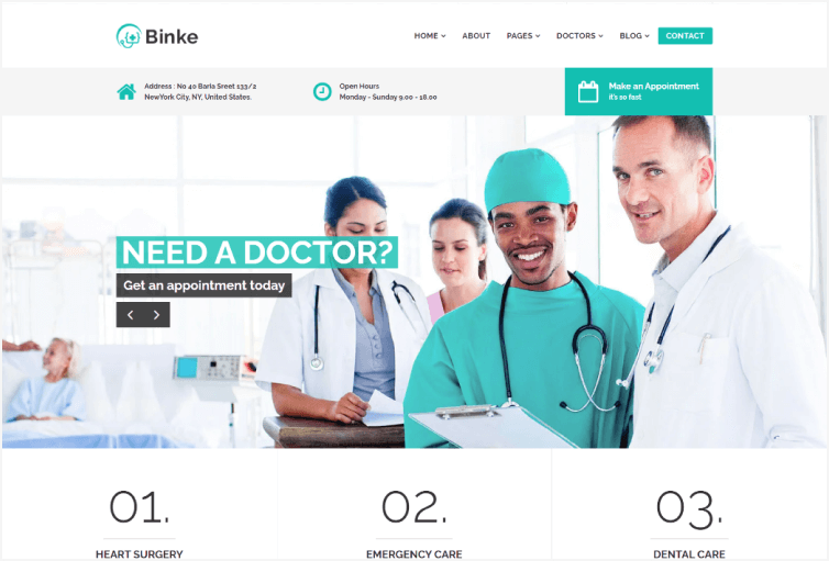 Binke Health Medical Bootstrap 5 Template