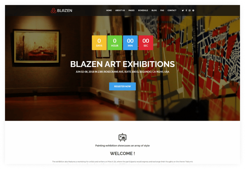 Blazen - Event and Exhibition Bootstrap 4 Template