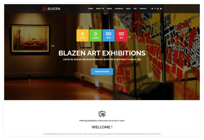 Blazen - Event and Exhibition Bootstrap 4 Template