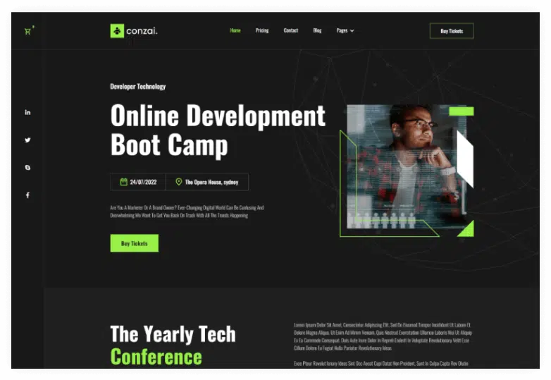 Conzai – Conference Webflow Template